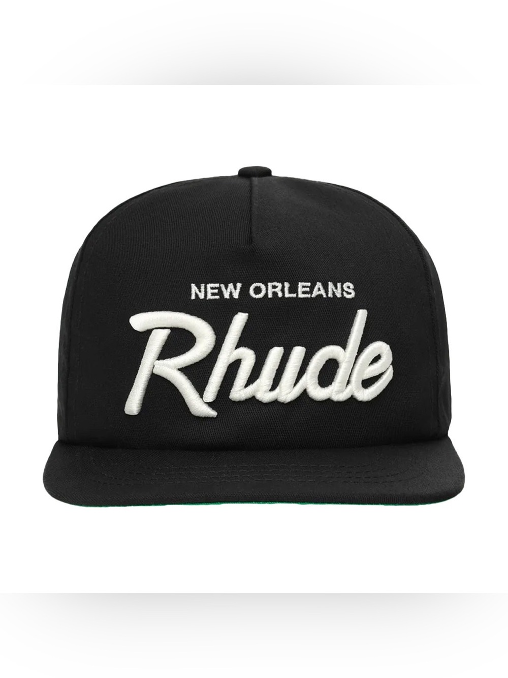 RHUDE Audible Hat "New Orleans" Embroidered Logo Black Cap Adjustable Designer.